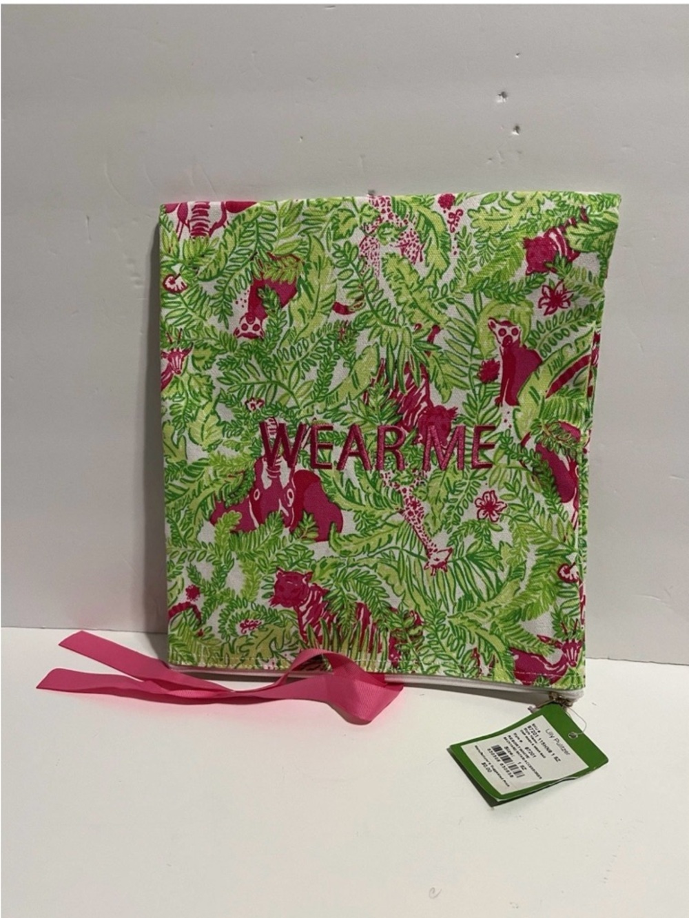 Lilly Pulitzer Wash Me / Wear Me Travel Laundry Bag Pink Green New With Tags